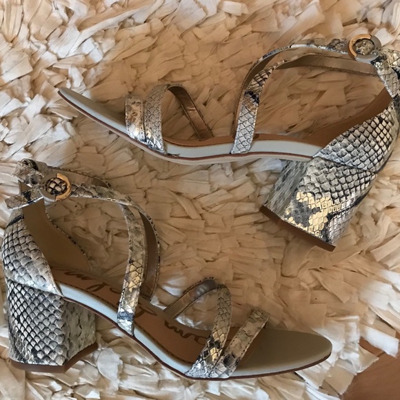 Sam Edelman snake embossed sandals Stacie - Picture 4 of 13